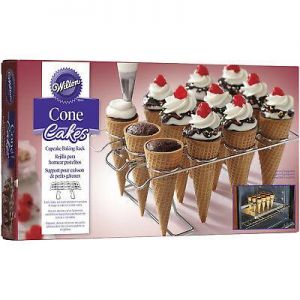 Wilton 12 Cavity Cupcake Cone Cake Baking Icing Decorating Ice Cream Party Rack